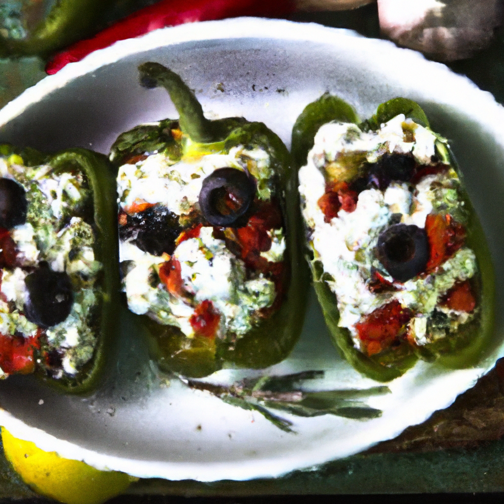 Herbed Feta And Olive Stuffed Peppers