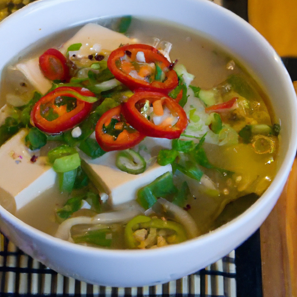 Vietnamese Lemongrass Tofu Soup