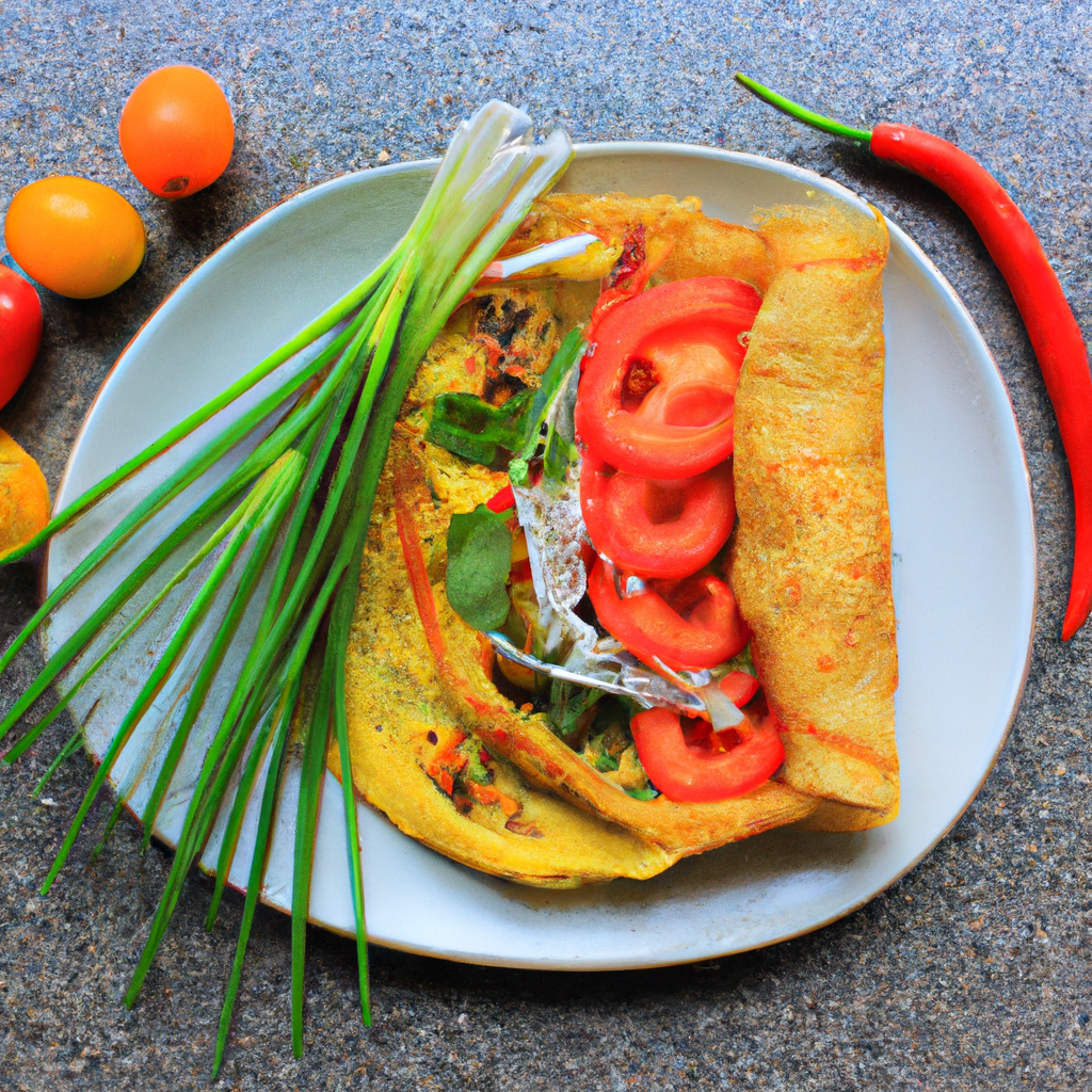 Vegetarian Banh Xeo Vietnamese Crispy Crepes