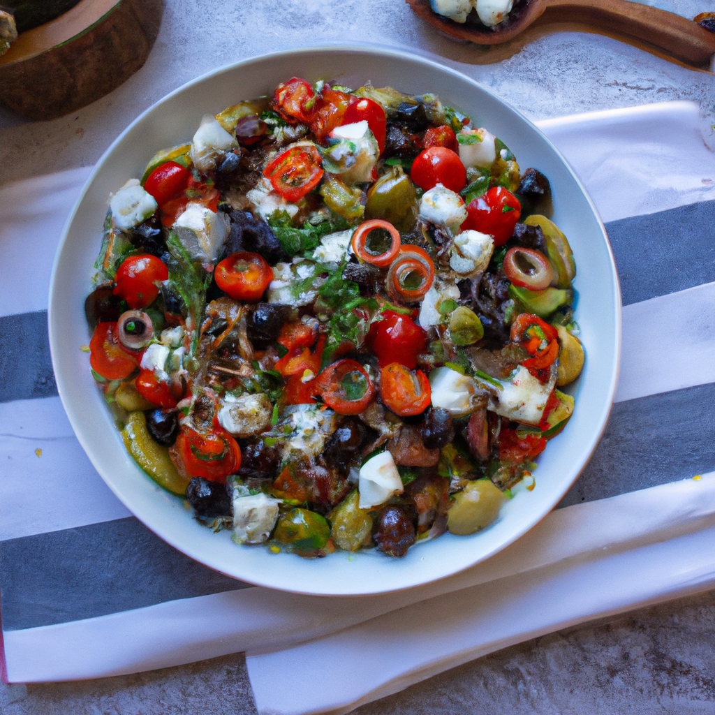 Giant Bean Salad With Tomatoes And Olives