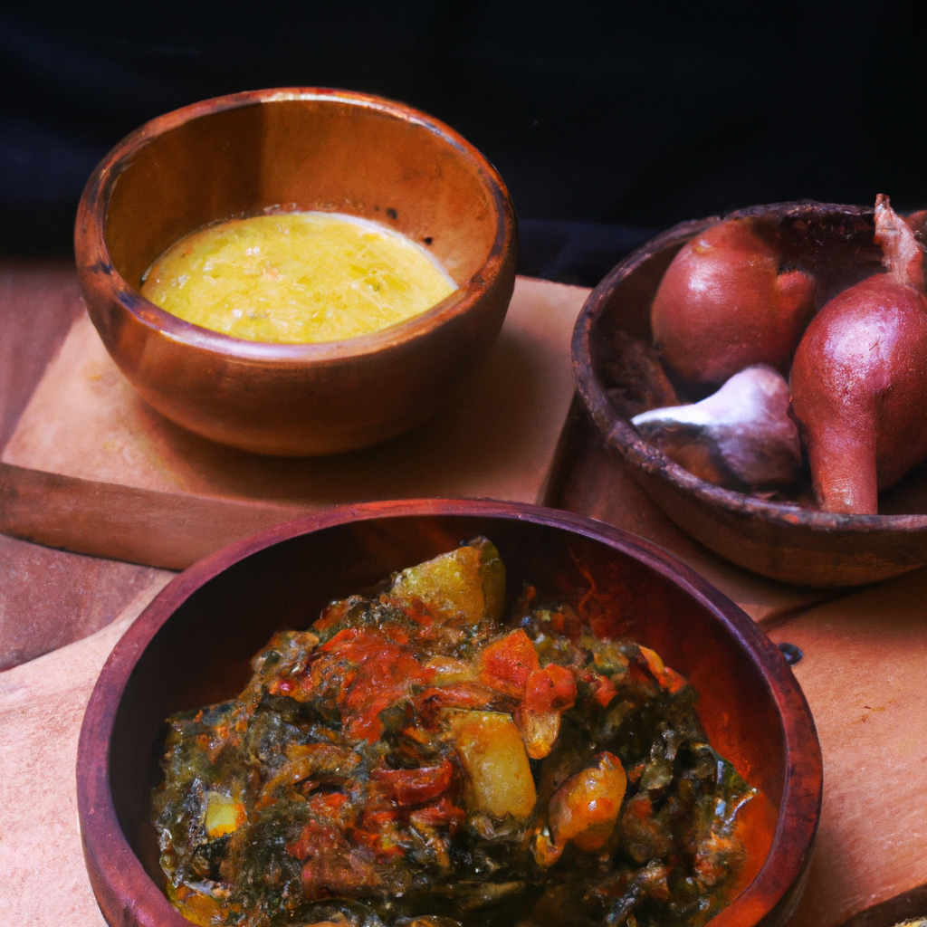 Gomen Fitfit Bet Karya Collard Greens With Injera And Chilies