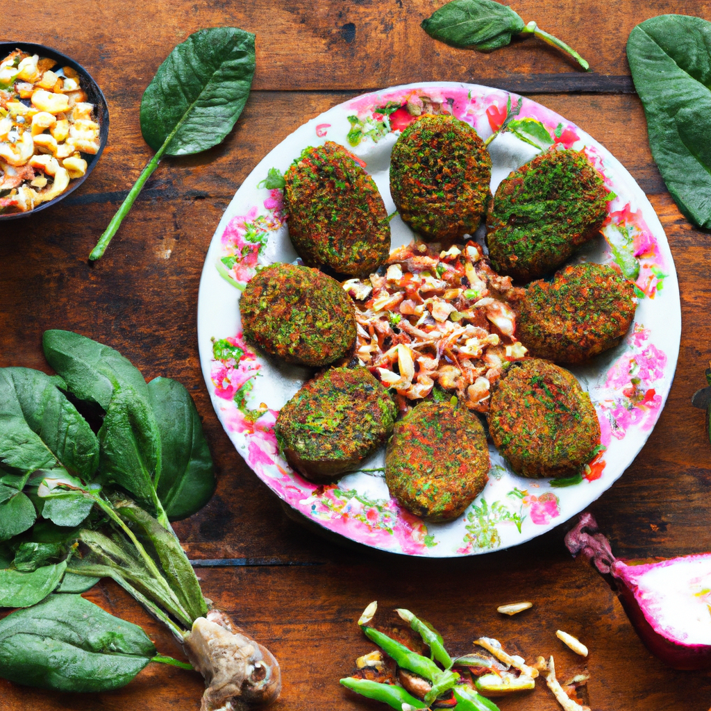 Vegetarian Kibbeh With Spinach