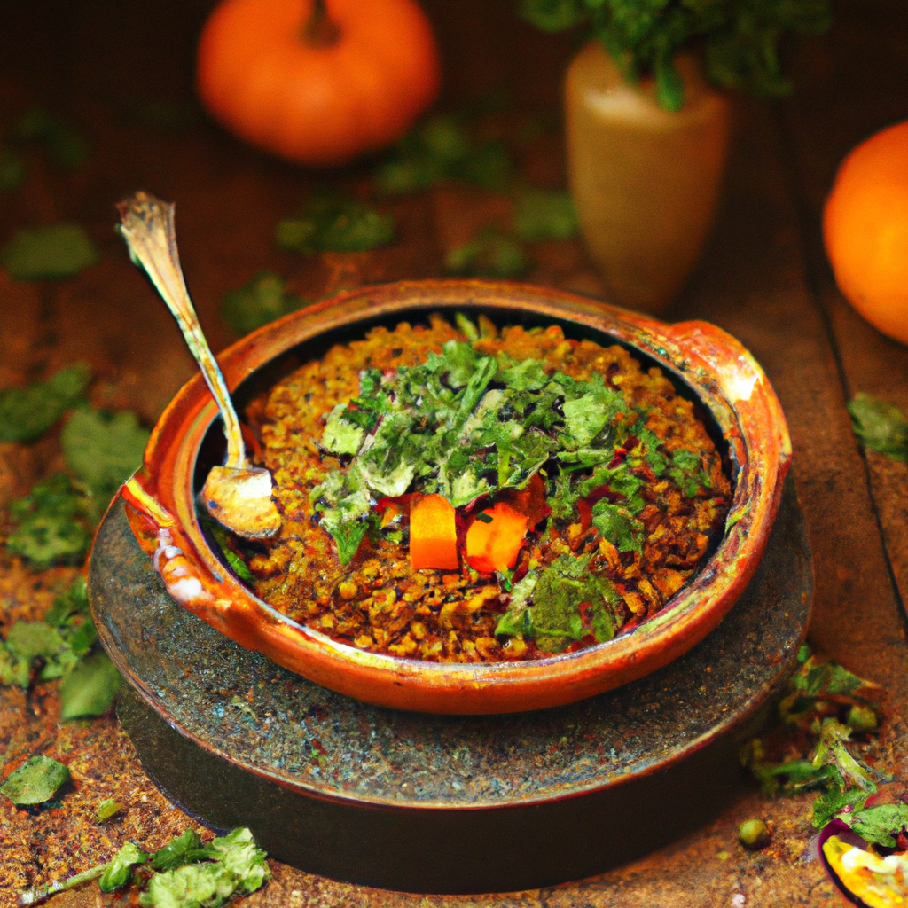 Moroccan Spiced Pumpkin And Lentil Tagine