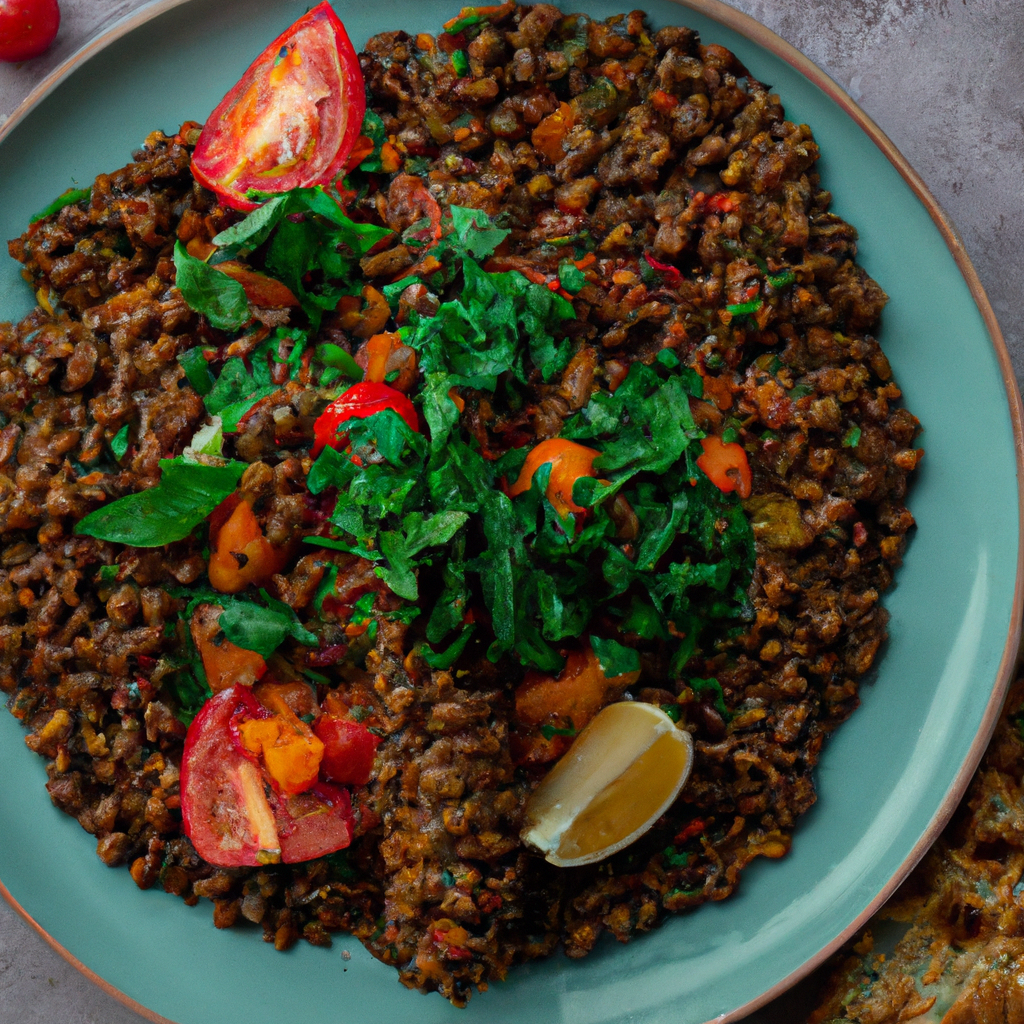 Azifa Fitfit Lentil Salad With Injera