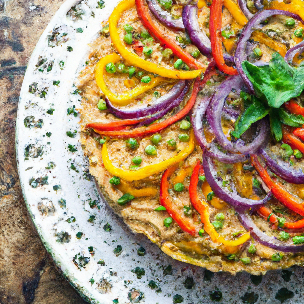 Mediterranean Vegetable And Hummus Tart