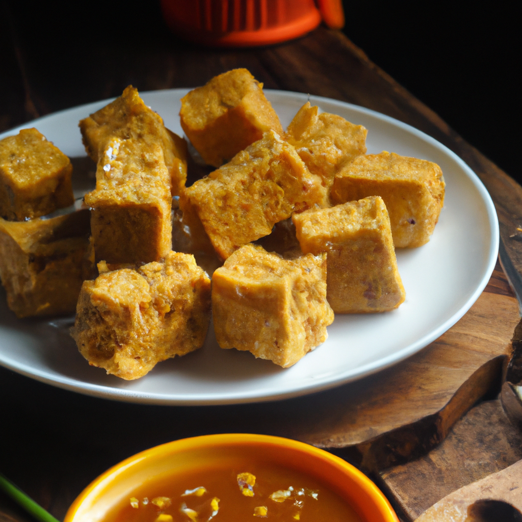 Crispy Tofu With Peanut Dipping Sauce