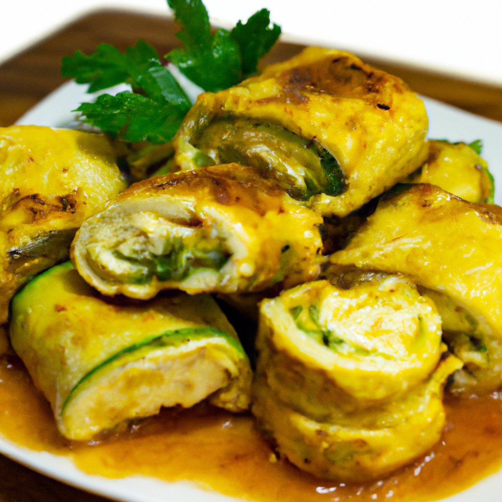 Zucchini Parmigiana Rolls