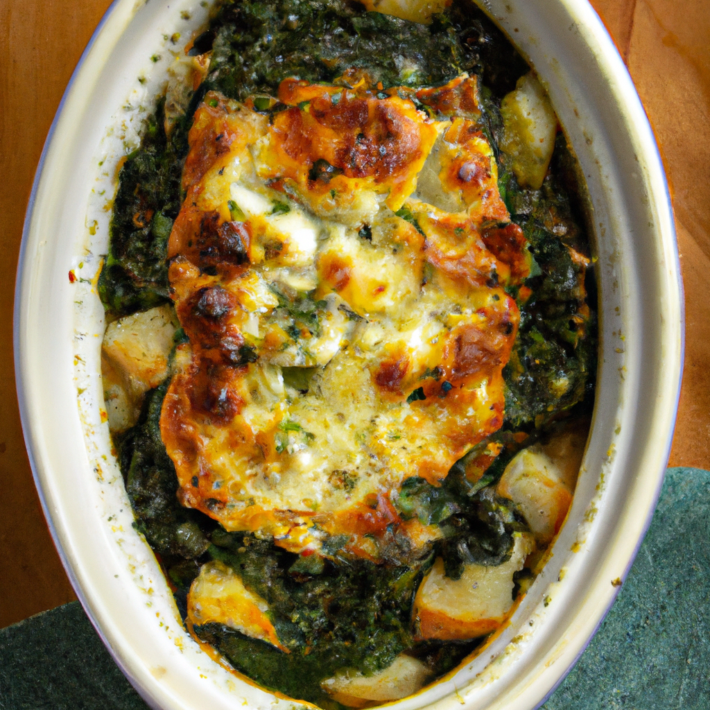 Greek Style Spinach And Potato Casserole