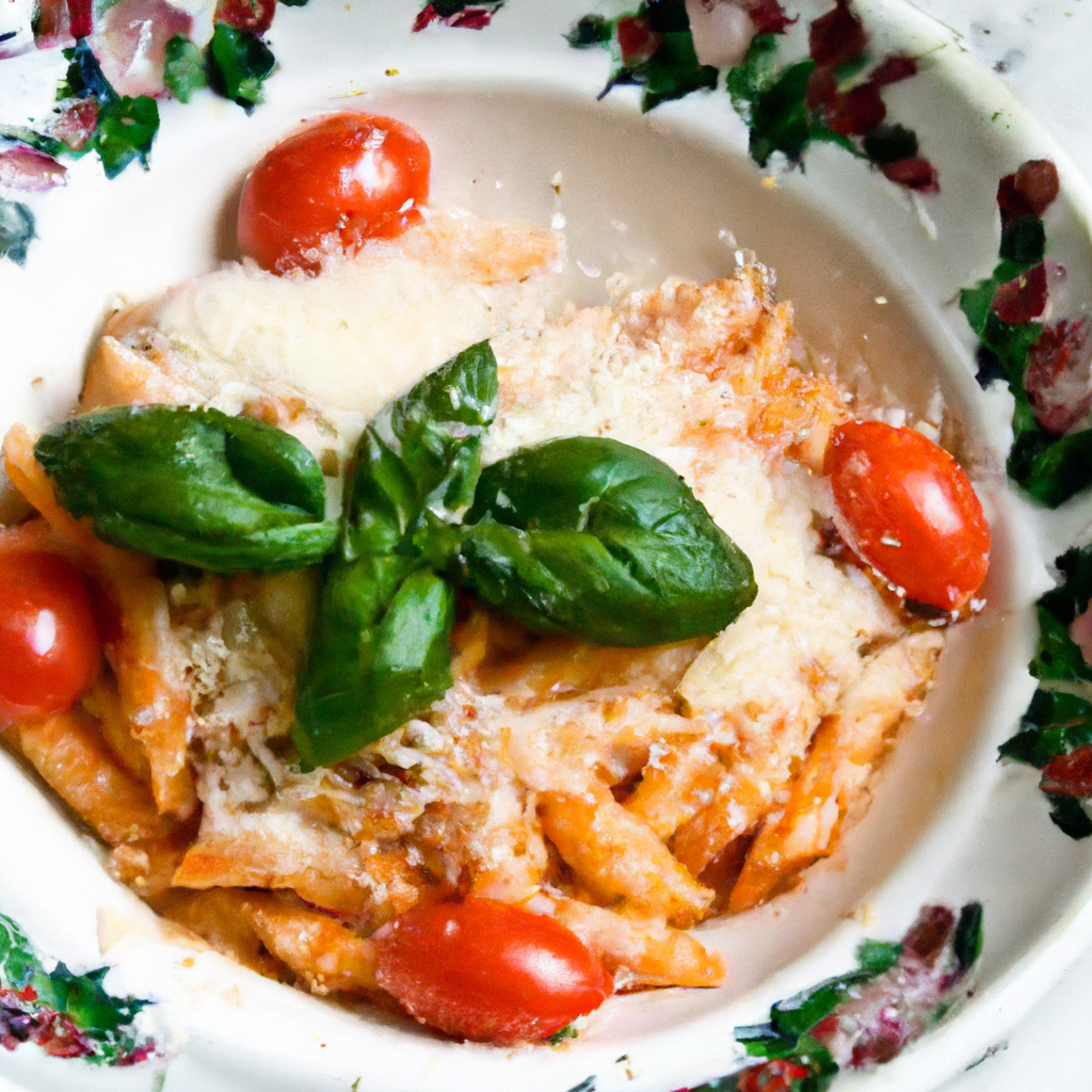 Tomato Basil Pasta With Parmesan