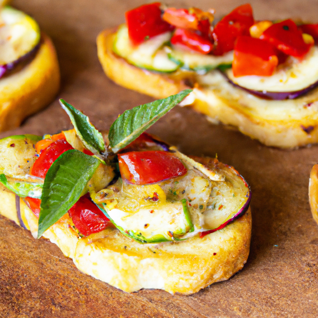 Zucchini And Tomato Crostini