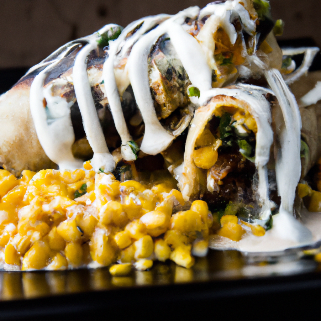 Grilled Corn And Black Bean Burritos