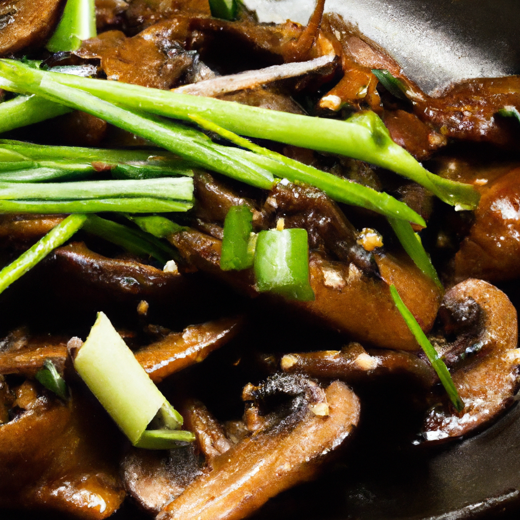 Korean Stir Fried Mushrooms