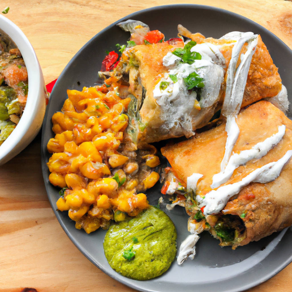 Black Bean And Corn Chimichangas