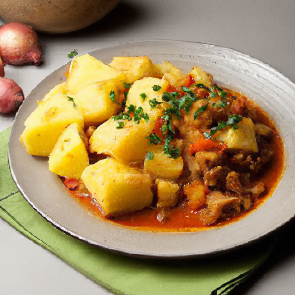 Dinich Fitfit Potato Stew With Injera