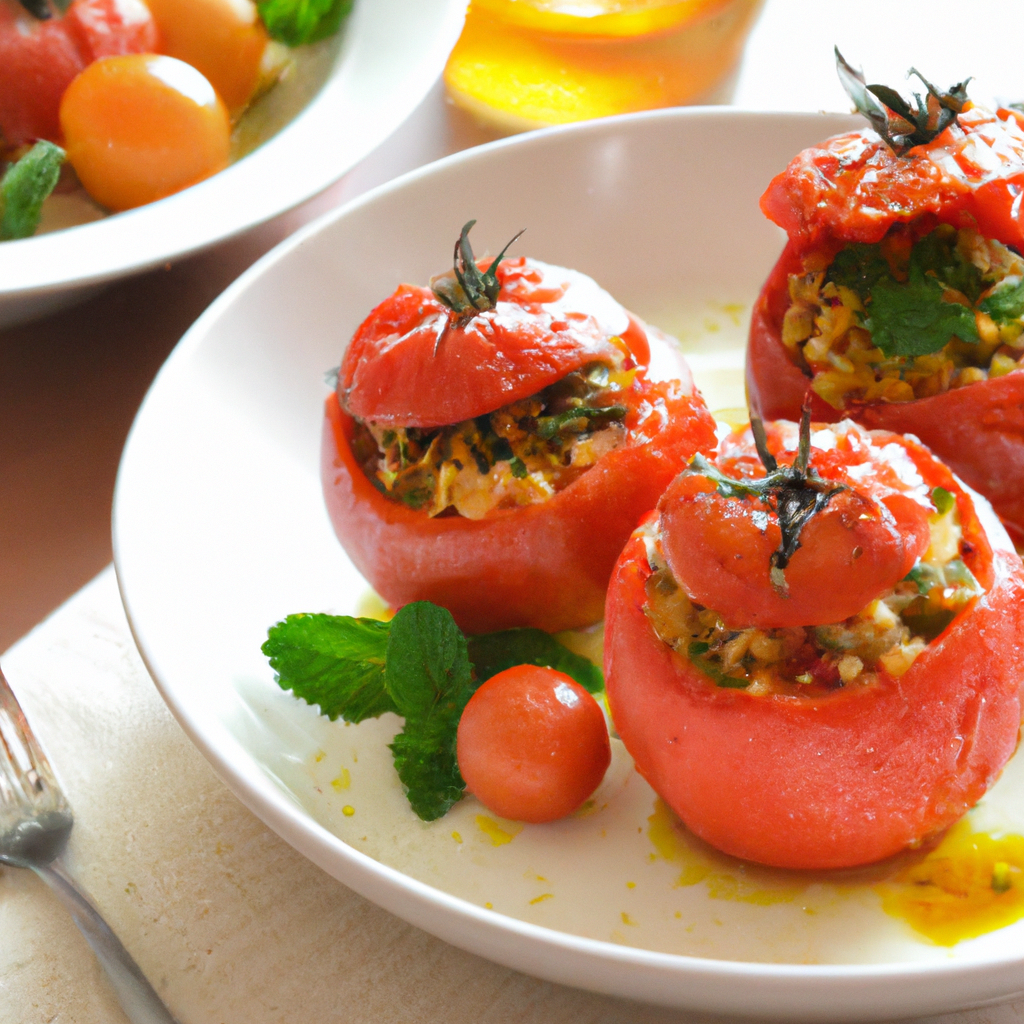 Lebanese Stuffed Tomatoes With Bulgur