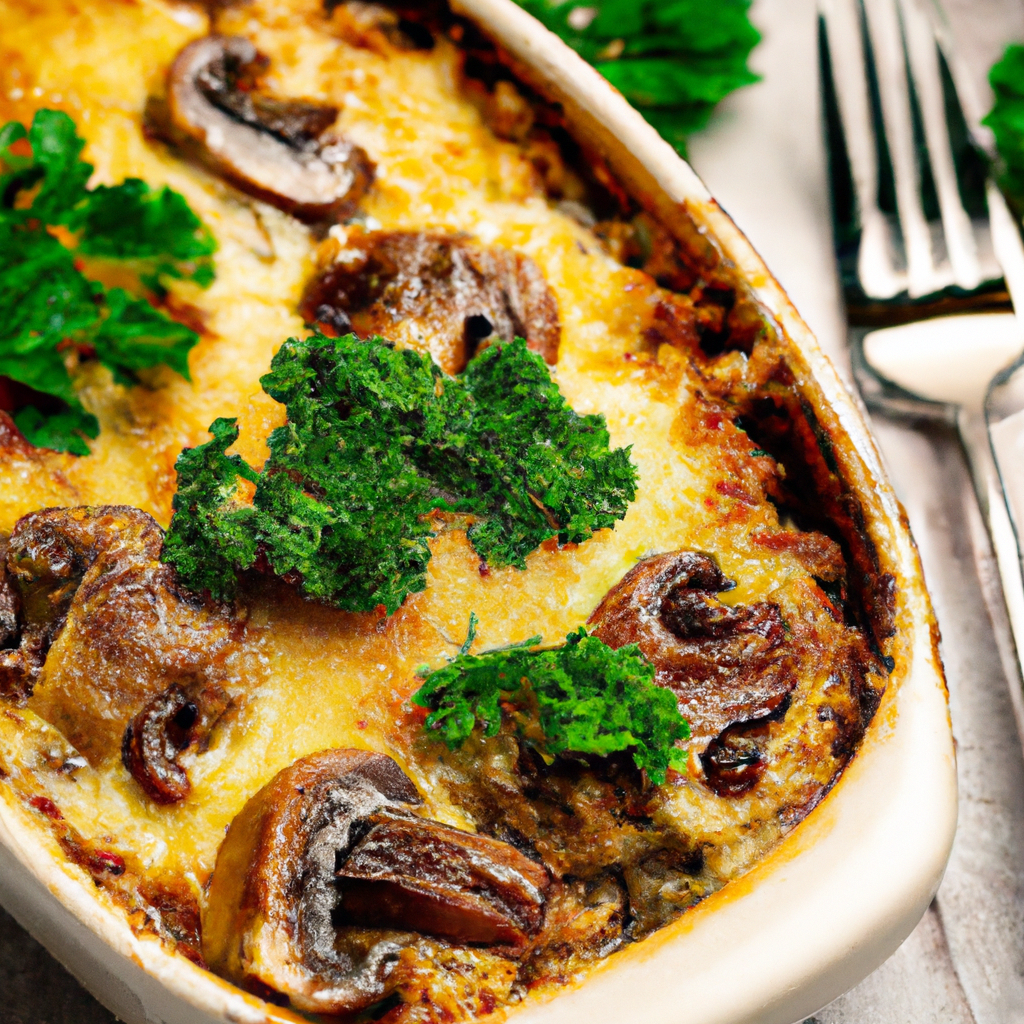 Mushroom Dijon Gratin