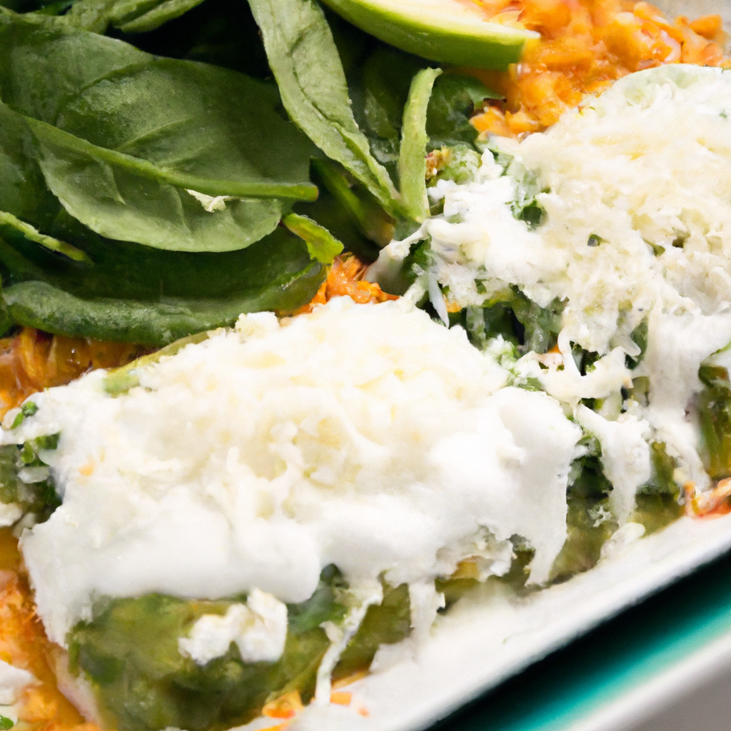Spinach And Cheese Enchiladas With Salsa Verde