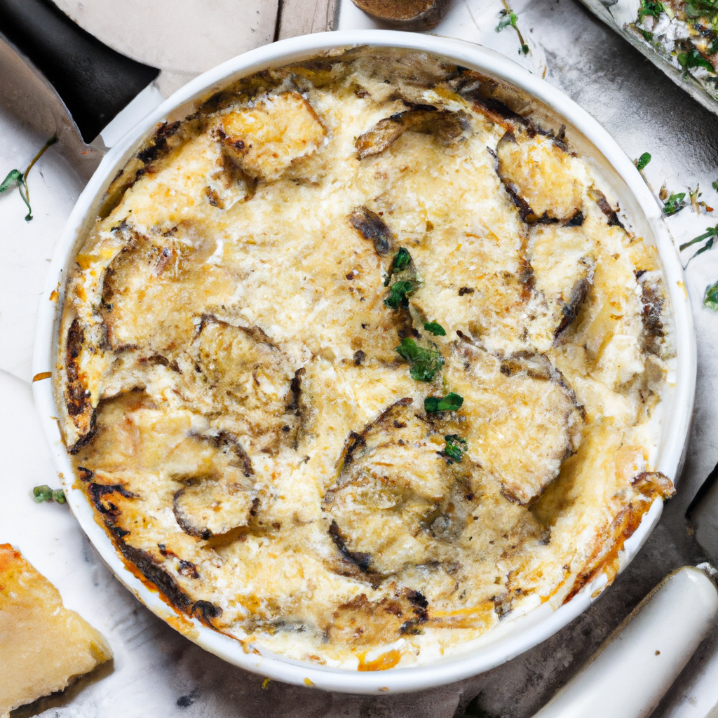 Truffled Mushroom And Cheese Gratin