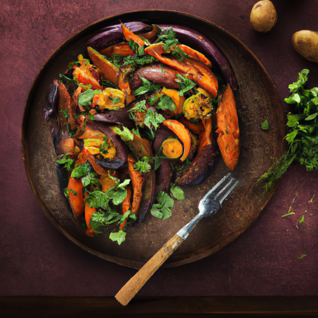 Moroccan Spiced Sweet Potato And Eggplant Tagine