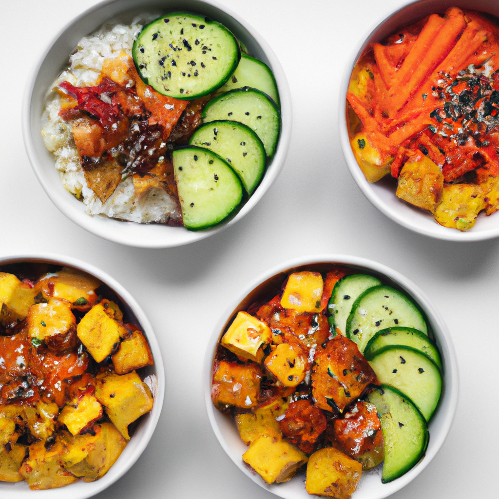 Spicy Gochujang Tofu Bowls