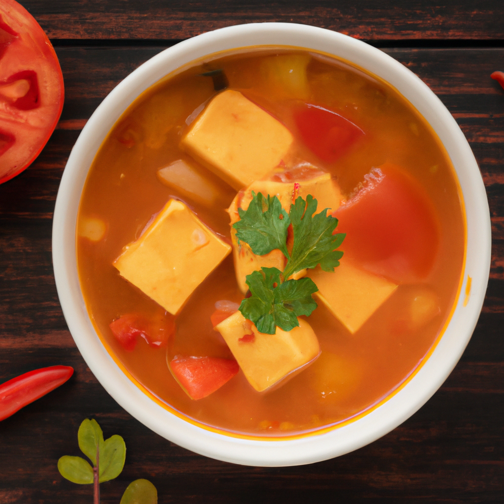 Tofu And Tamarind Soup Canh Chua