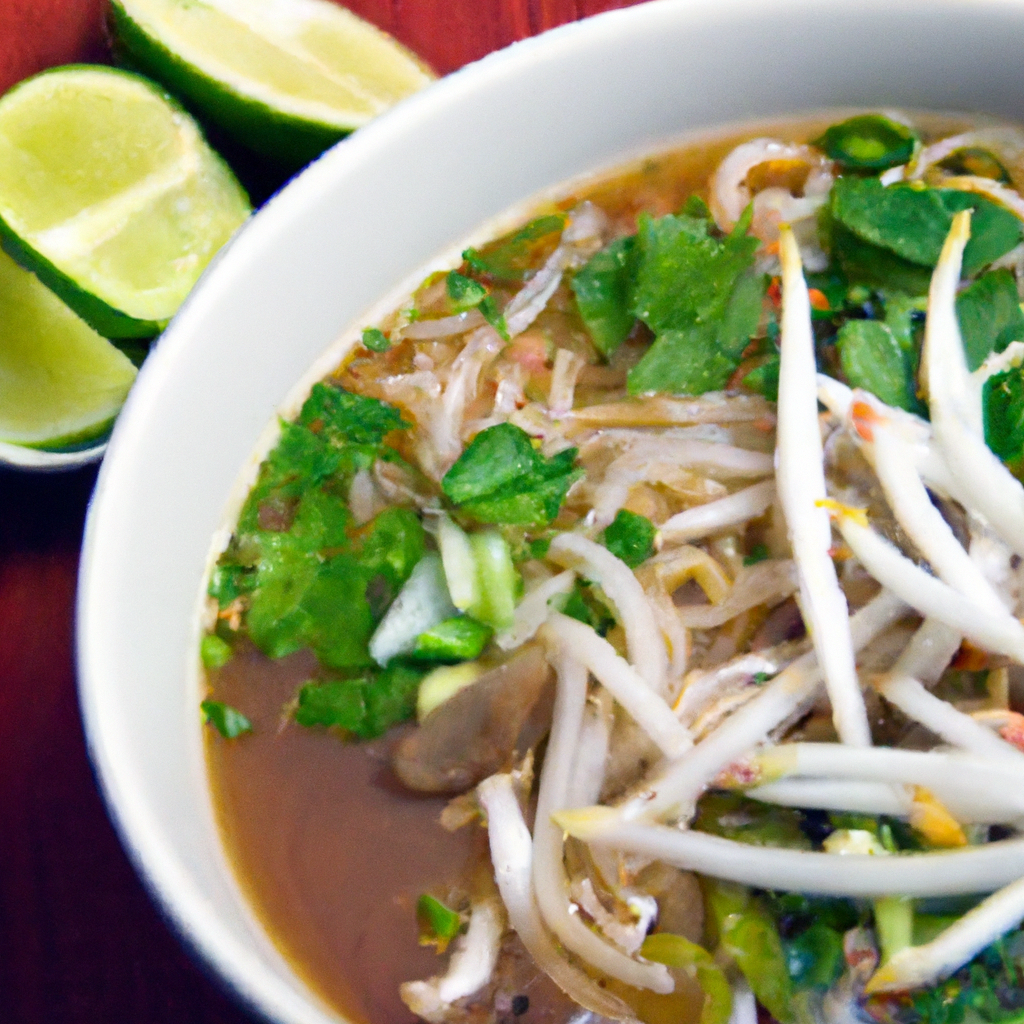 Vegetarian Bun Bo Hue Spicy Noodle Soup
