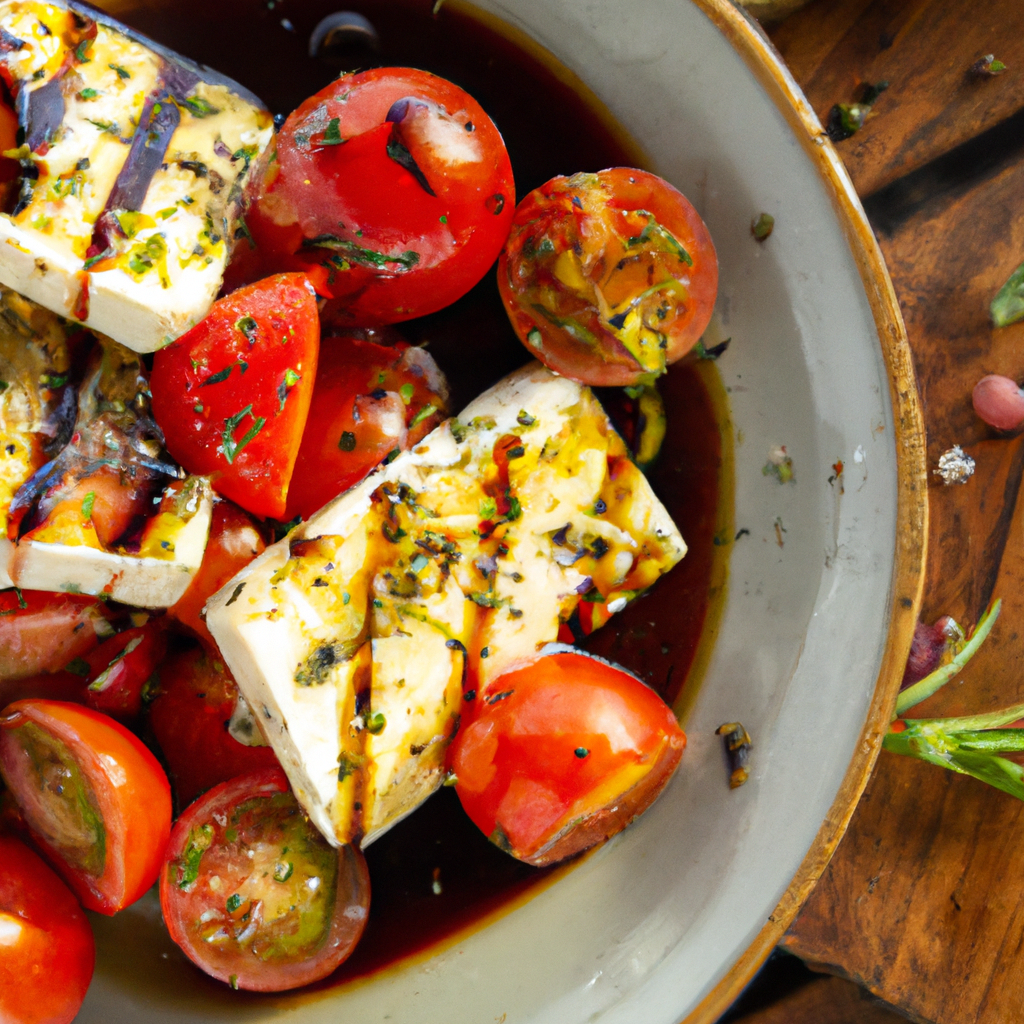 Grilled Halloumi And Tomato Salad
