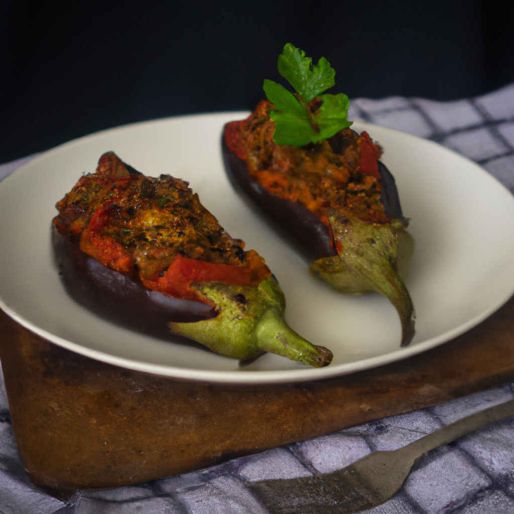 Karniyarik Stuffed Eggplant With Tomato