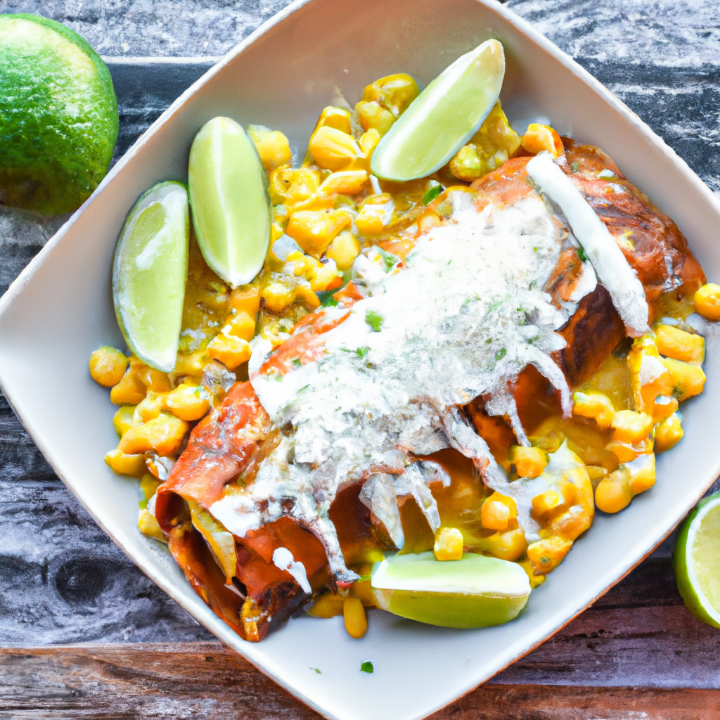 Grilled Corn And Avocado Enchiladas