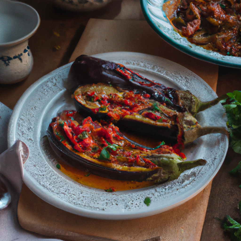 Imam Bayildi Eggplant With Tomato And Onion