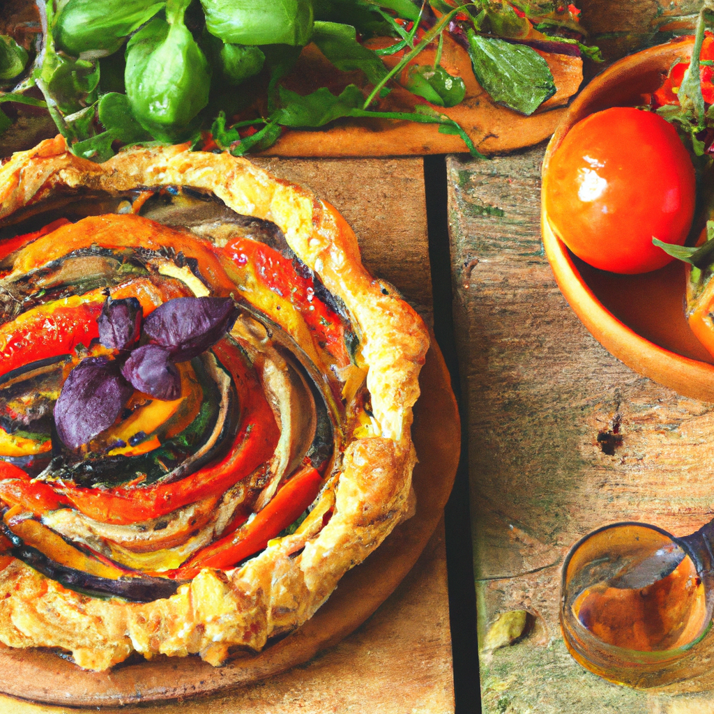 Roasted Vegetable And Tomato Tart