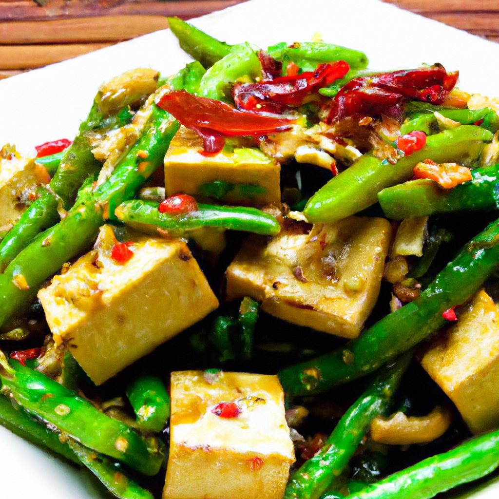 Spicy Green Bean And Tofu Stir Fry
