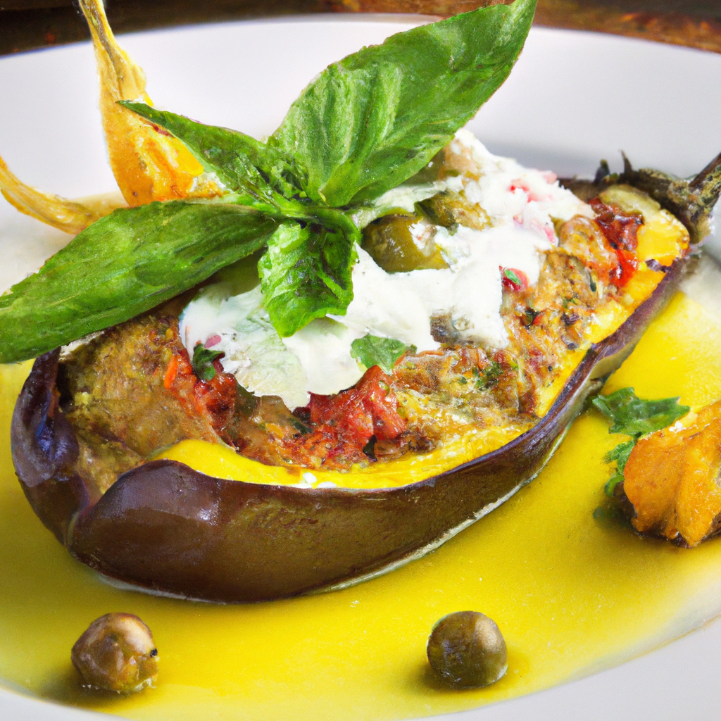 Greek Stuffed Eggplant