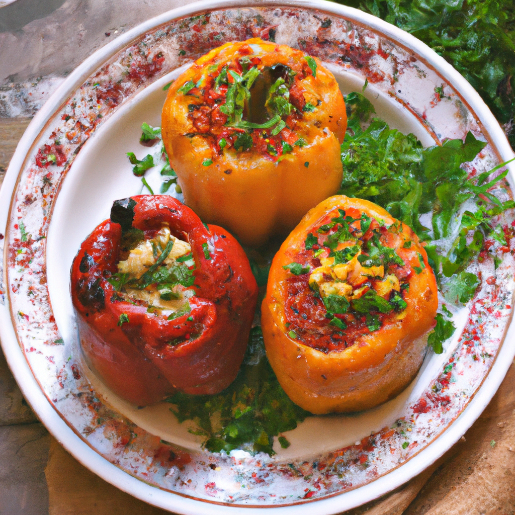 Lebanese Stuffed Peppers With Bulgur