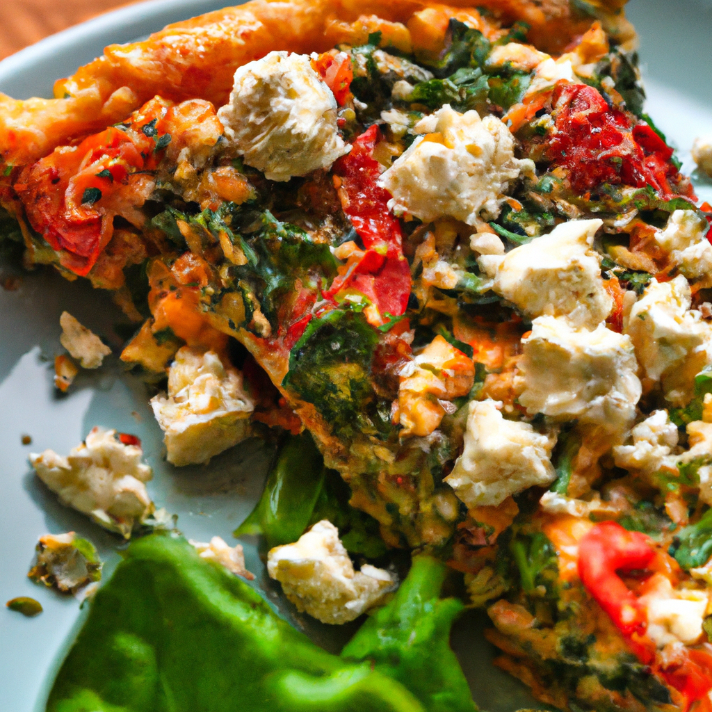 Roasted Red Pepper And Spinach Frittata