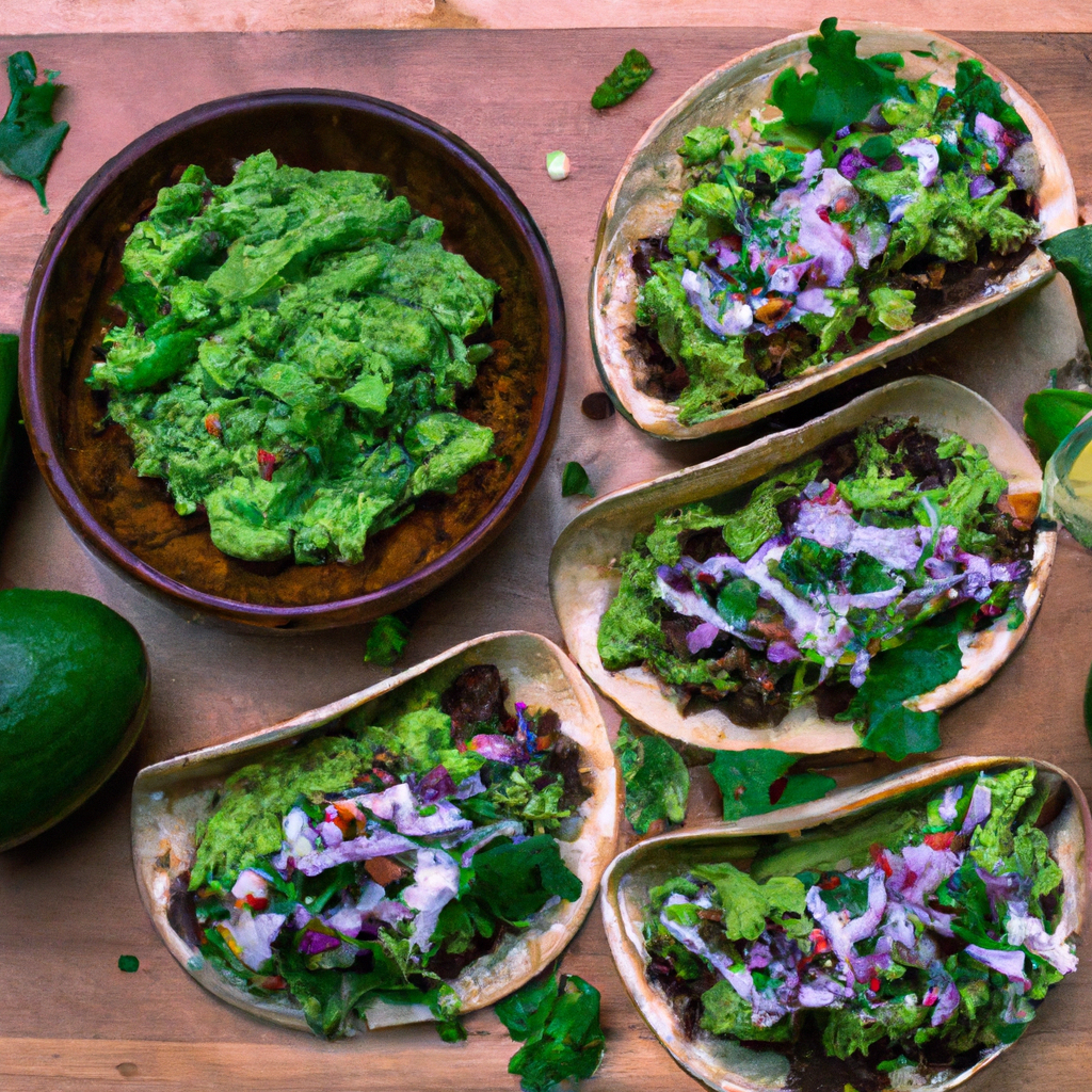 Black Bean And Avocado Tacos With Salsa Verde