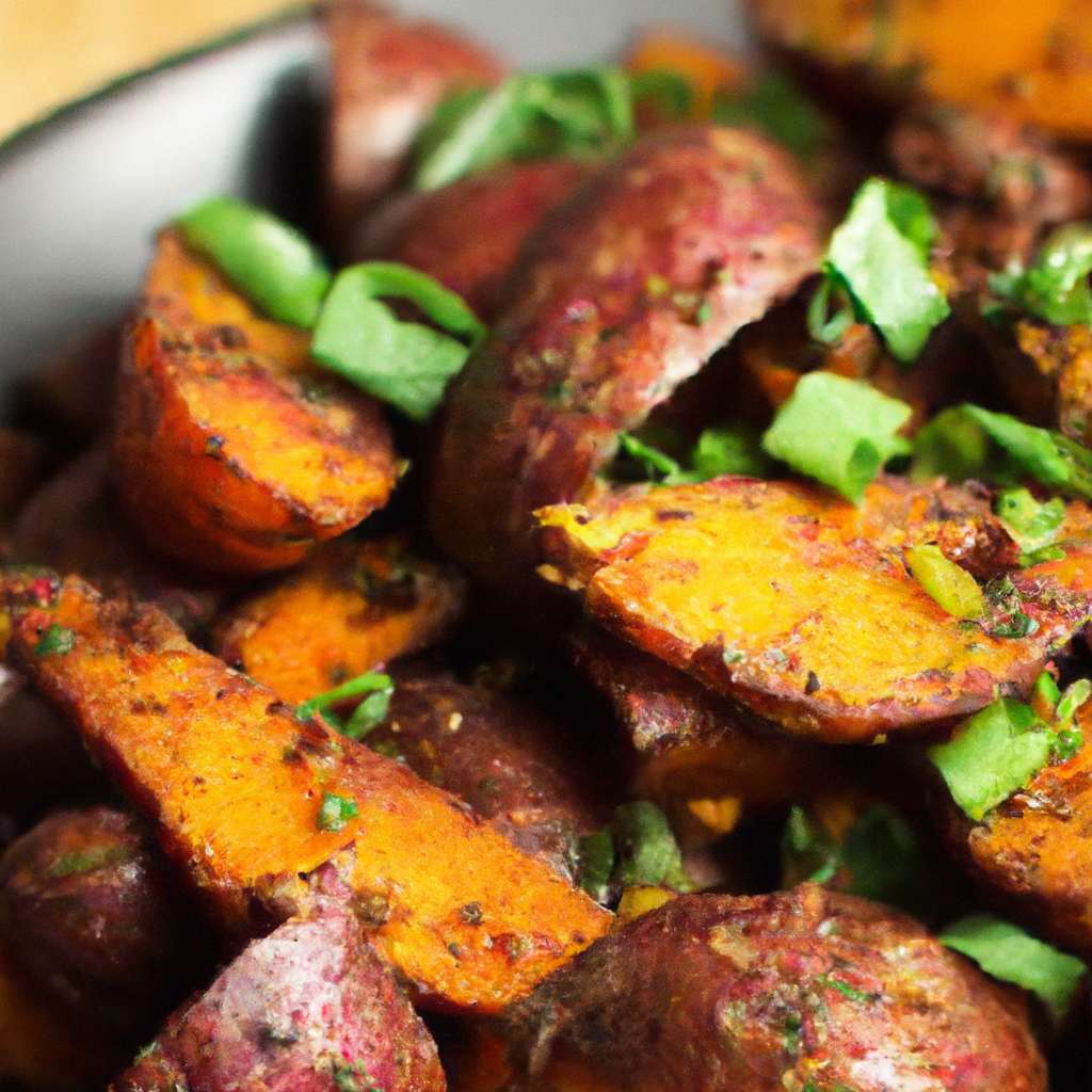 Caribbean Spiced Roasted Sweet Potatoes