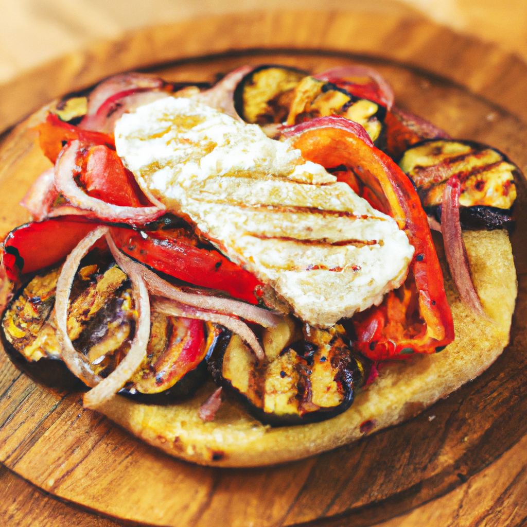 Grilled Vegetable And Cheese Sandwich