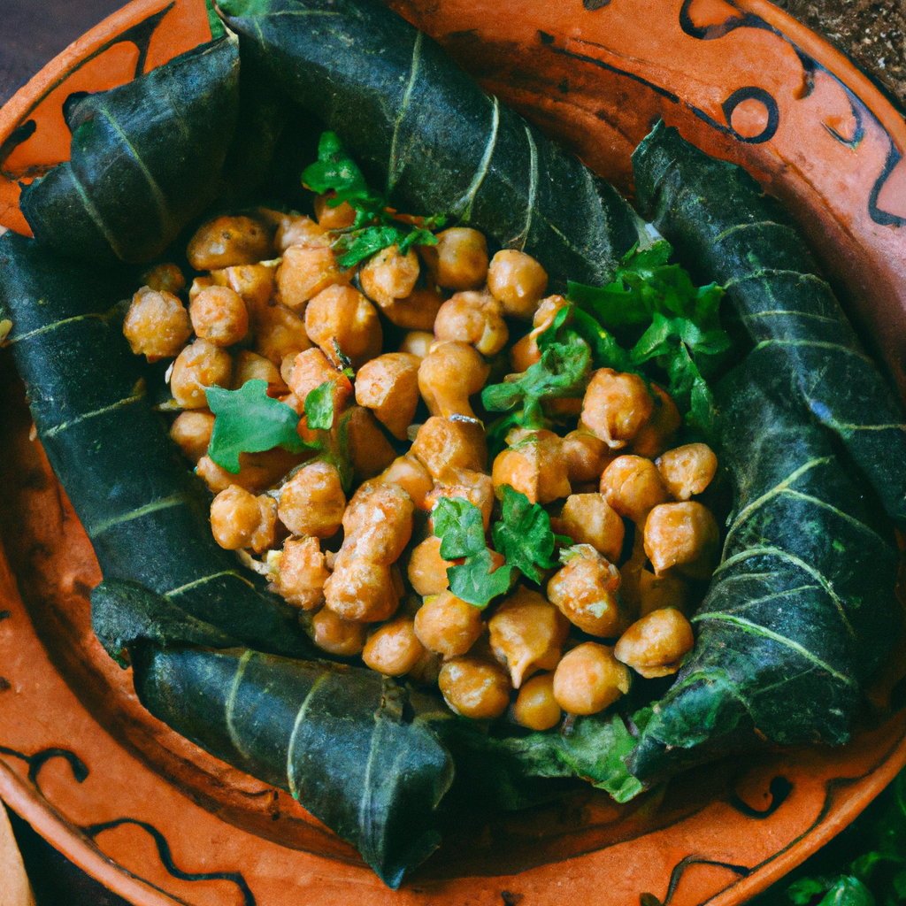 Lebanese Stuffed Cabbage Leaves With Chickpeas