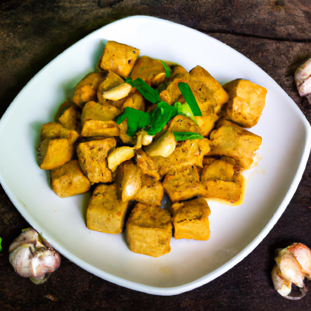 Crispy Tofu With Lemon Grass And Garlic