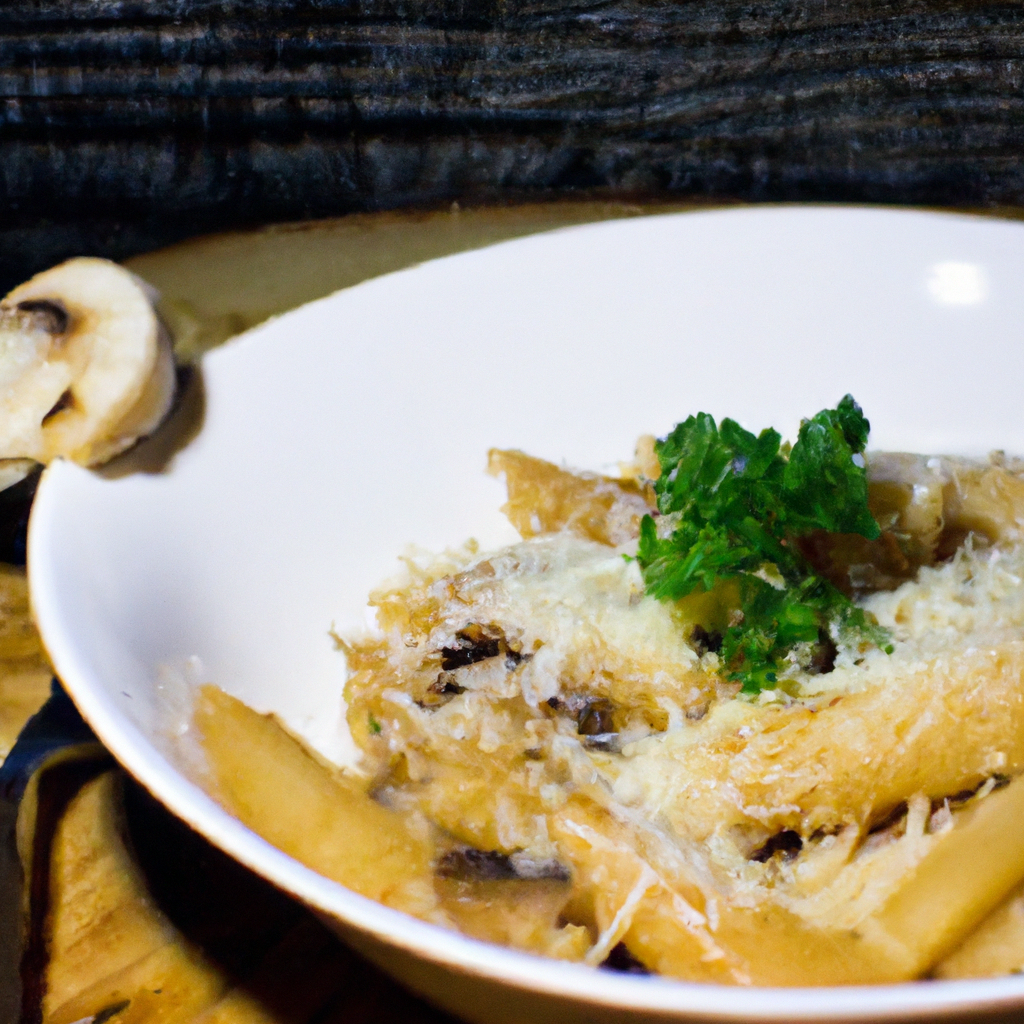 Mushroom And Garlic Penne