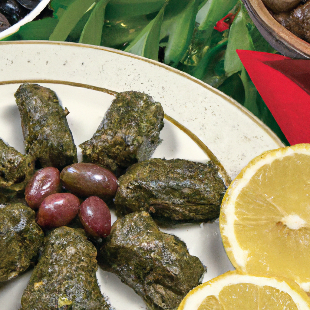 Stuffed Vine Leaves With Rice And Pine Nuts
