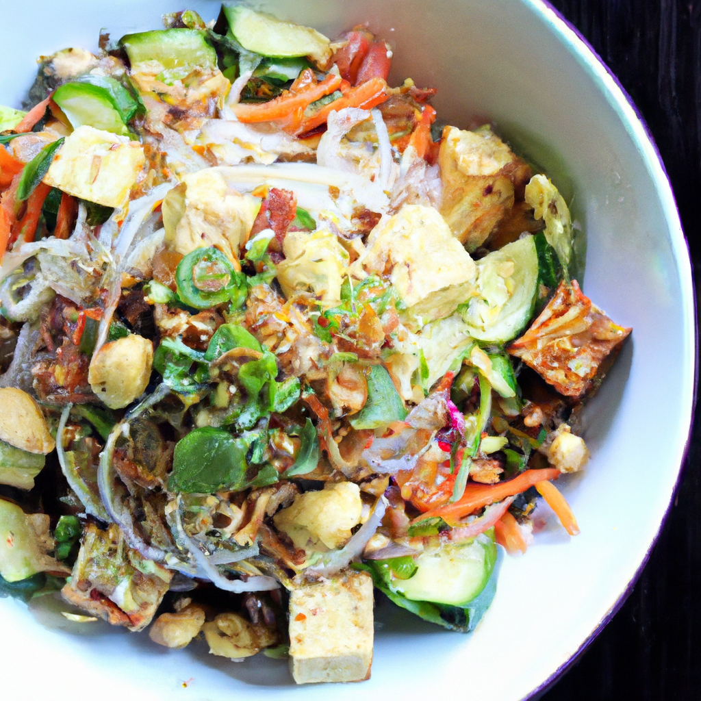 Tofu And Rice Vermicelli Salad