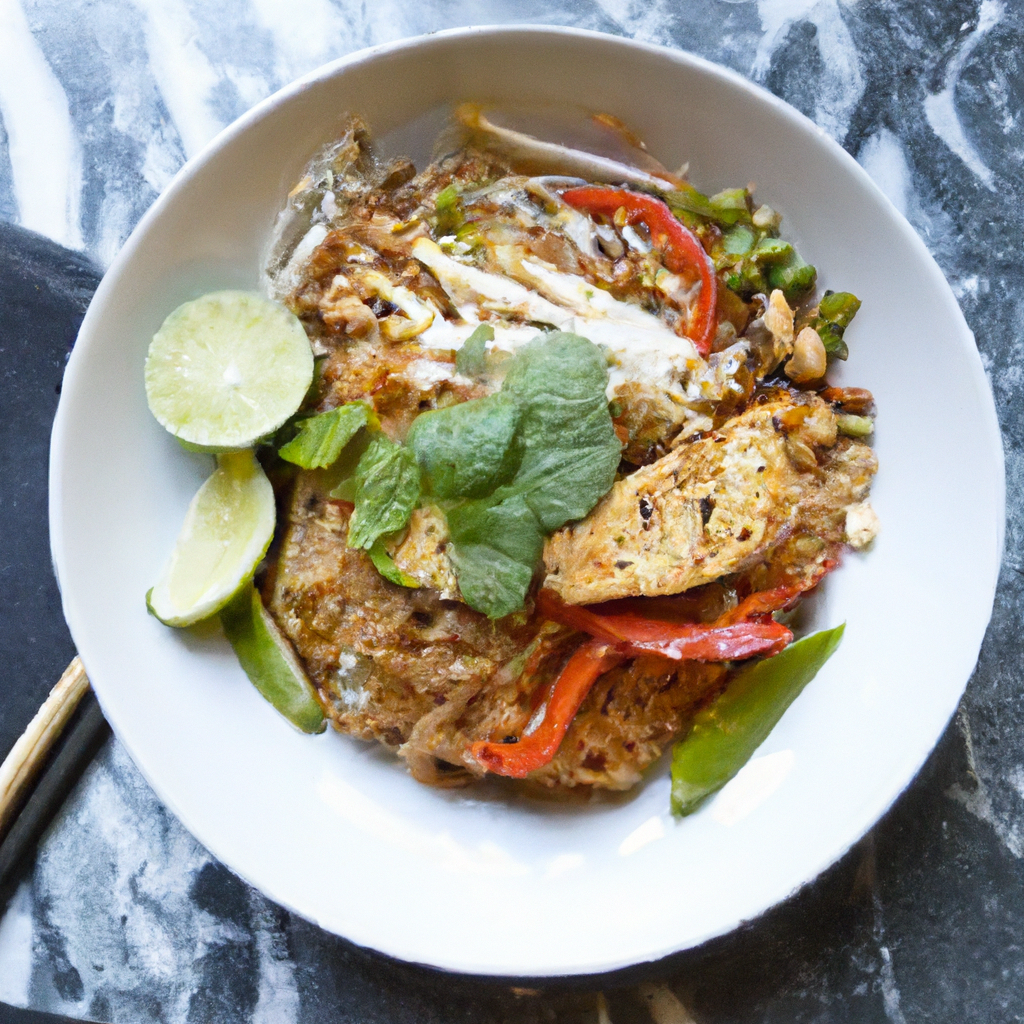 Vietnamese Stir Fried Noodles With Tofu And Mushrooms