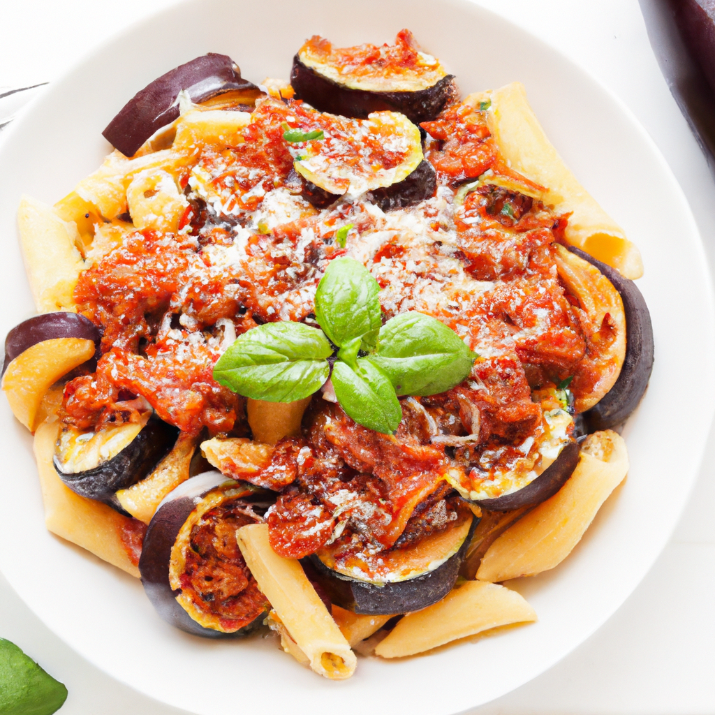 Eggplant And Tomato Pasta