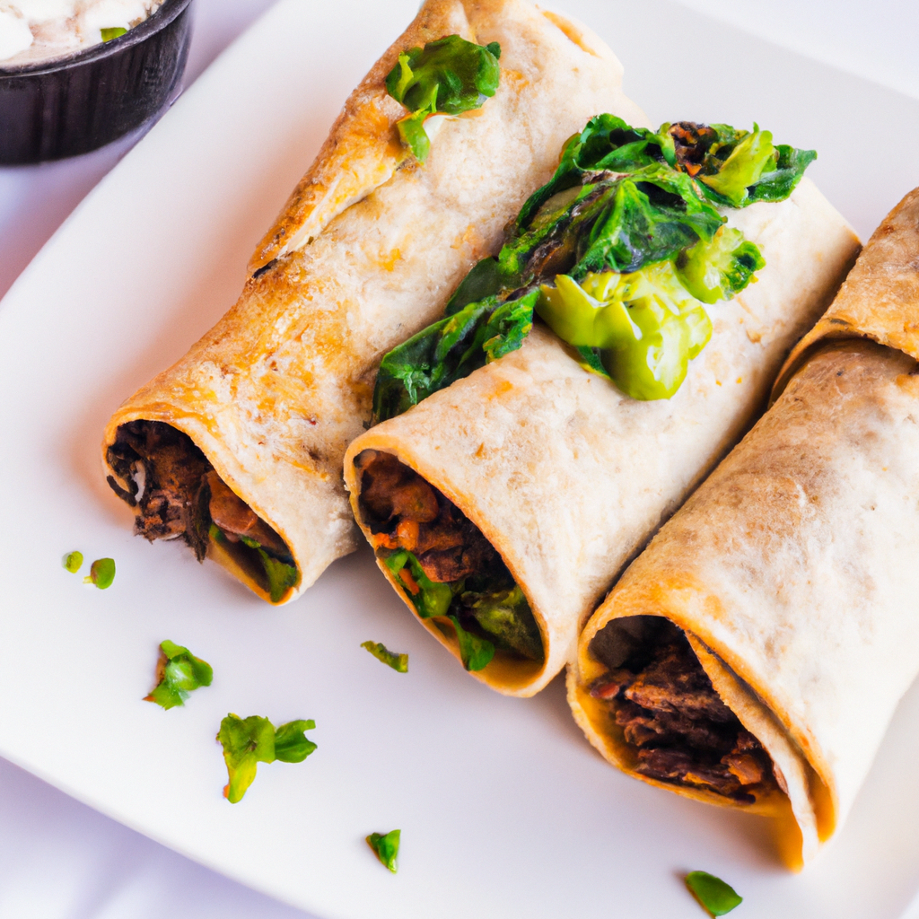 Spinach And Black Bean Burritos