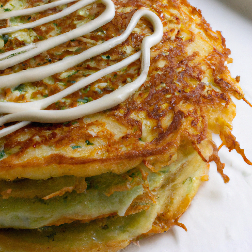 Vegetarian Okonomiyaki With Shredded Cabbage