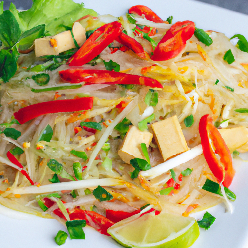 Tofu And Vegetable Vermicelli Salad